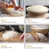 imageSuperbaking Banneton Bread Proofing Basket Sourdough Bread Baking Supplies Round 9 Inch Sourdough Starter Kit Proofing Basket for Baking Bread Making Supplies Tools Banneton Basket Gift SetRound