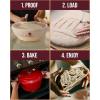 imageSuperbaking Silicone Bread Sling 2 Pcs  9in Round ampamp Oval 482F Heat Resistant Dough Lifter NonStick Dutch Oven Liners Long Handles Reusable Sourdough Bread Baking Supplies Sourdough GiftsRound Pack Of 2