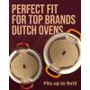 imageSuperbaking Silicone Bread Sling 2 Pcs  9in Round ampamp Oval 482F Heat Resistant Dough Lifter NonStick Dutch Oven Liners Long Handles Reusable Sourdough Bread Baking Supplies Sourdough GiftsRound Pack Of 2