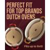 imageSuperbaking Silicone Bread Sling 2 Pcs  9in Round ampamp Oval 482F Heat Resistant Dough Lifter NonStick Dutch Oven Liners Long Handles Reusable Sourdough Bread Baking Supplies Sourdough GiftsRound  Oval