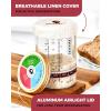 imageSuperbaking Sourdough Starter Jar Beginner Sourdough Starter Kit 34oz Wide Mouth Sour Dough Glass Jar with Guides ampamp Recipes Sourdough Bread Baking Supplies Sourdough Container Crock