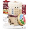 imageSuperbaking Sourdough Starter Jar Beginner Sourdough Starter Kit 34oz Wide Mouth Sour Dough Glass Jar with Guides ampamp Recipes Sourdough Bread Baking Supplies Sourdough Container Crock