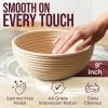 imageSuperbaking Sourdough Starter Kit 9quot SplinterFree Banneton Bread Proofing Basket Set with NonStick Silicone Dough Sling ampamp Glass Starter Jar Kit Sourdough Bread Baking Supplies Sourdough ToolsRound Banneton  Starter Jar  Bread Sling