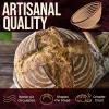 imageSuperbaking Sourdough Starter Kit 9quot SplinterFree Banneton Bread Proofing Basket Set with NonStick Silicone Dough Sling ampamp Glass Starter Jar Kit Sourdough Bread Baking Supplies Sourdough ToolsRound