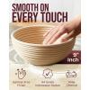imageSuperbaking Sourdough Starter Kit 9quot SplinterFree Banneton Bread Proofing Basket Set with NonStick Silicone Dough Sling ampamp Glass Starter Jar Kit Sourdough Bread Baking Supplies Sourdough ToolsSet Of 2 Round