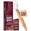 imageSuperbaking Danish Dough Whisk  12quot Bread Whisk for Dough Mixing  Single Eye Design Sourdough Whisk  Sourdough Bread Baking Supplies  Bread Making Tools and Accessories  Ergonomic Wooden HandleBeechwood