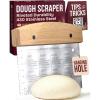 imageSuperbaking Dough Scraper  6quot Stainless Steel Bench Scraper  Dough Cutter with Ruler  Pastry ampamp Cake Scraper  Kitchen Tools Sourdough Baking Supplies  Bread Making Tools ampamp Accessories for BakersWooden Grip