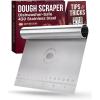 imageSuperbaking Dough Scraper  6quot Stainless Steel Bench Scraper  Dough Cutter with Ruler  Pastry ampamp Cake Scraper  Kitchen Tools Sourdough Baking Supplies  Bread Making Tools ampamp Accessories for BakersStainless Steel Grip